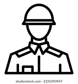 Soldier line icon. Warrior vector illustration isolated on white. Guard outline style design, designed for web and app. Eps 10