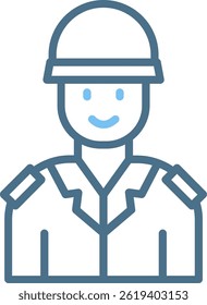 Soldier Line Two Colour Icon