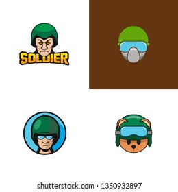 Soldier Logo Template Icon Design
