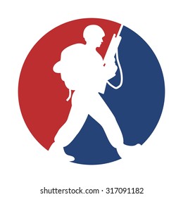 soldier logo. troops logo.