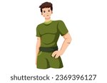 Soldier Man Character Design Illustration