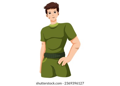 Soldier Man Character Design Illustration