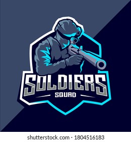 Soldier mascot esport logo design