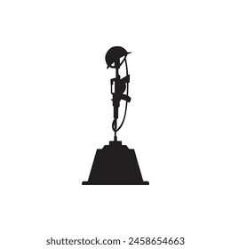 Soldier Memorial Day Silhouette Vector Illustration