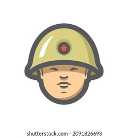 Soldier Military of Army Vector icon Cartoon illustration