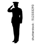 Soldier, officer, captain, policeman, sailor or firefighter saluting (vector)