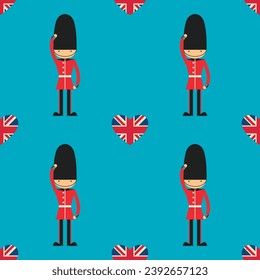 soldier pattern on light blue background