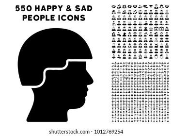 Soldier pictograph with 550 bonus pity and happy men clip art. Vector illustration style is flat black iconic symbols.