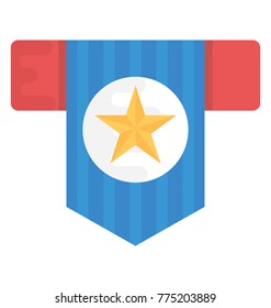 Soldier ranking patch for uniform in flat style icon