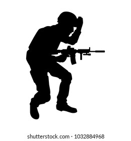 Similar Images, Stock Photos & Vectors of Soldier silhouette with ...