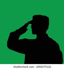 Soldier Salute To Service Silhouette Vector Design