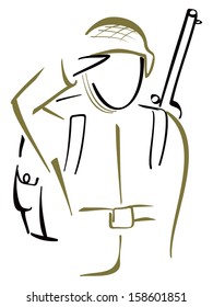 Soldado saludado