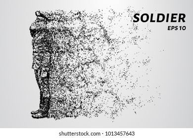 The soldier saluted. The soldier consists of particles