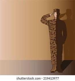 Soldier Saluting