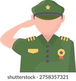 A soldier saluting with his hand on his forehead, displaying respect and honor in a military setting.