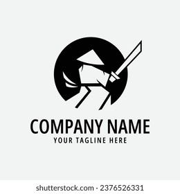 soldier samurai logo vector illustration design