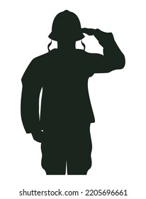 soldier silhouette black figure icon