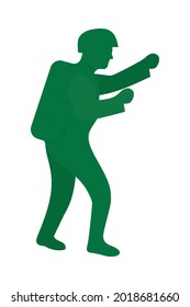 soldier silhouette icon on white background