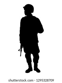 Soldier silhouette vector