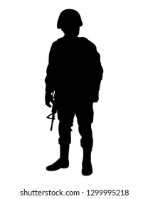 Soldier silhouette vector