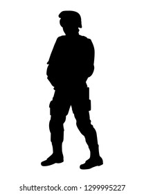 Soldier silhouette vector