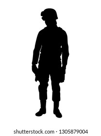 Soldier silhouette vector