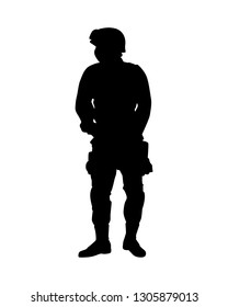 Soldier silhouette vector