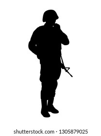 Soldier silhouette vector