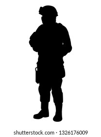 Soldier silhouette vector
