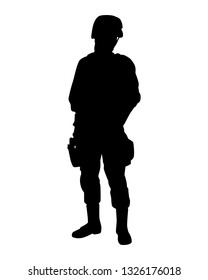 Soldier silhouette vector