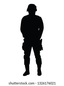 Soldier silhouette vector