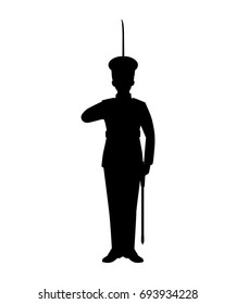Soldier silhouette vector