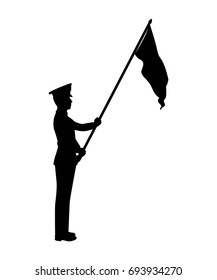 Soldier silhouette vector