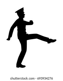 Soldier silhouette vector