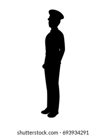 Soldier silhouette vector