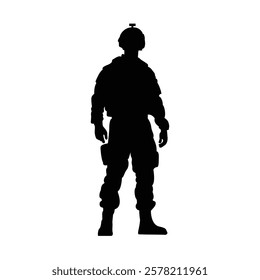 Soldier silhouette vector design isolated on a white background