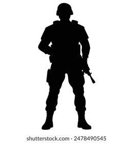 A soldier silhouette vector illustration