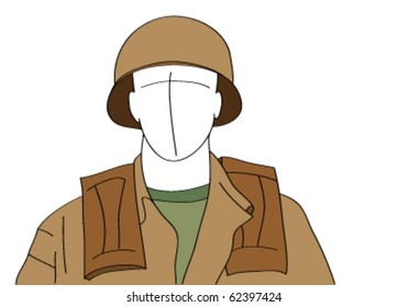 soldier silhouette vector illustration