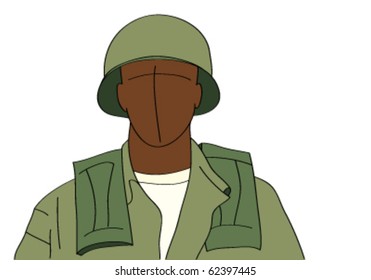 soldier silhouette vector illustration