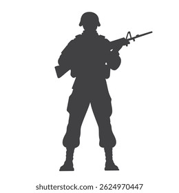 soldier silhouette vector illustration black design