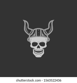 soldier skull icon/logo template vector black and white