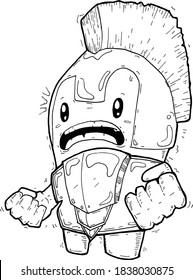 Soldier of spartan use helm and armor