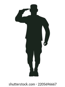 soldier standing silhouette style icon