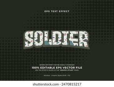 Soldier stripes text effect template