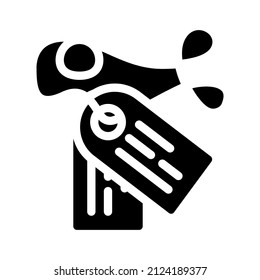 Soldat Tags Glyph Symbol Vektor. Soldatenschild isoliertes Kontursymbol