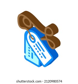 soldier tags isometric icon vector. soldier tags sign. isolated symbol illustration