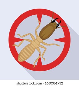 Soldier termite vector icon.Flat vector icon isolated on white background soldier termite.