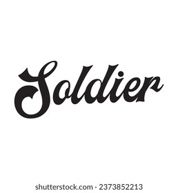 soldier text on white background.