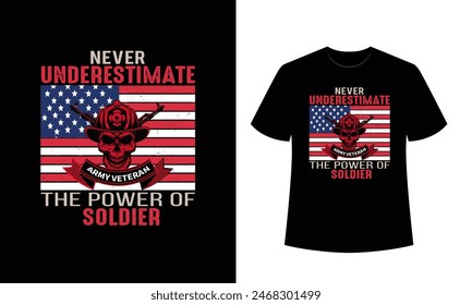 Soldier T-shirt design, Veteran t-shirt design, American tshirt design for veteran day, veteran vector designs, Us Army t shirt design, Us veteran t shirt