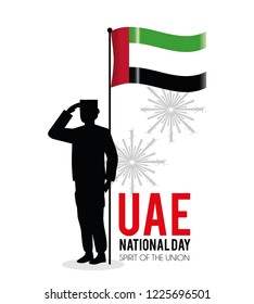 soldier with uae flag to celebrate national day soldier with uae flag to celebrate national day